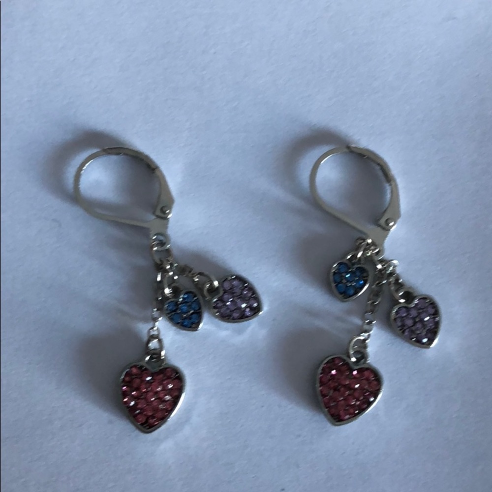 Pierced dangle heart earrings!